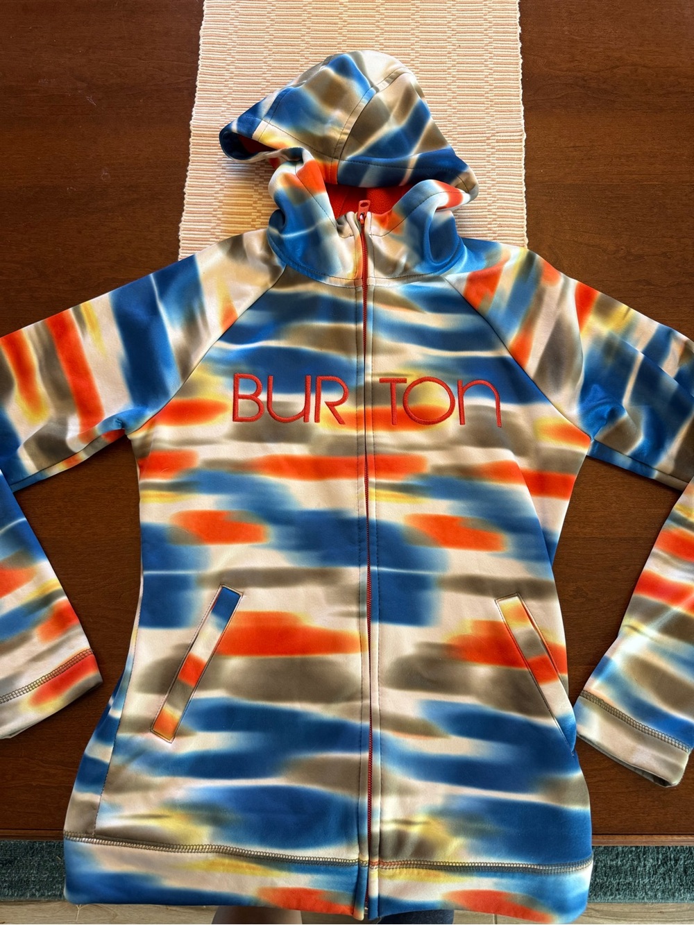 Burton Multicolor Tie-Dye Hooded Zip Jacket